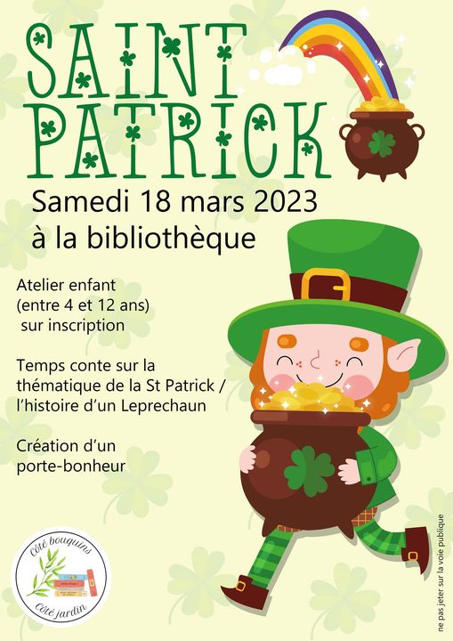 St Patrick à la biblio