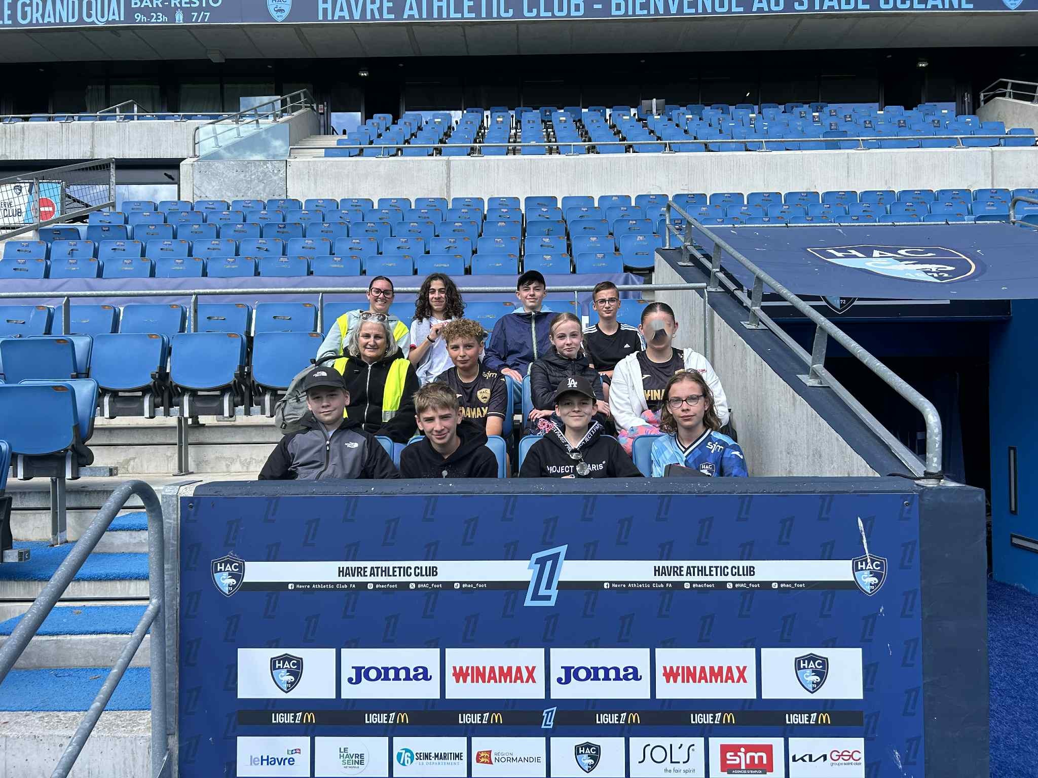 Les jeunes en visite au Stade Océane !