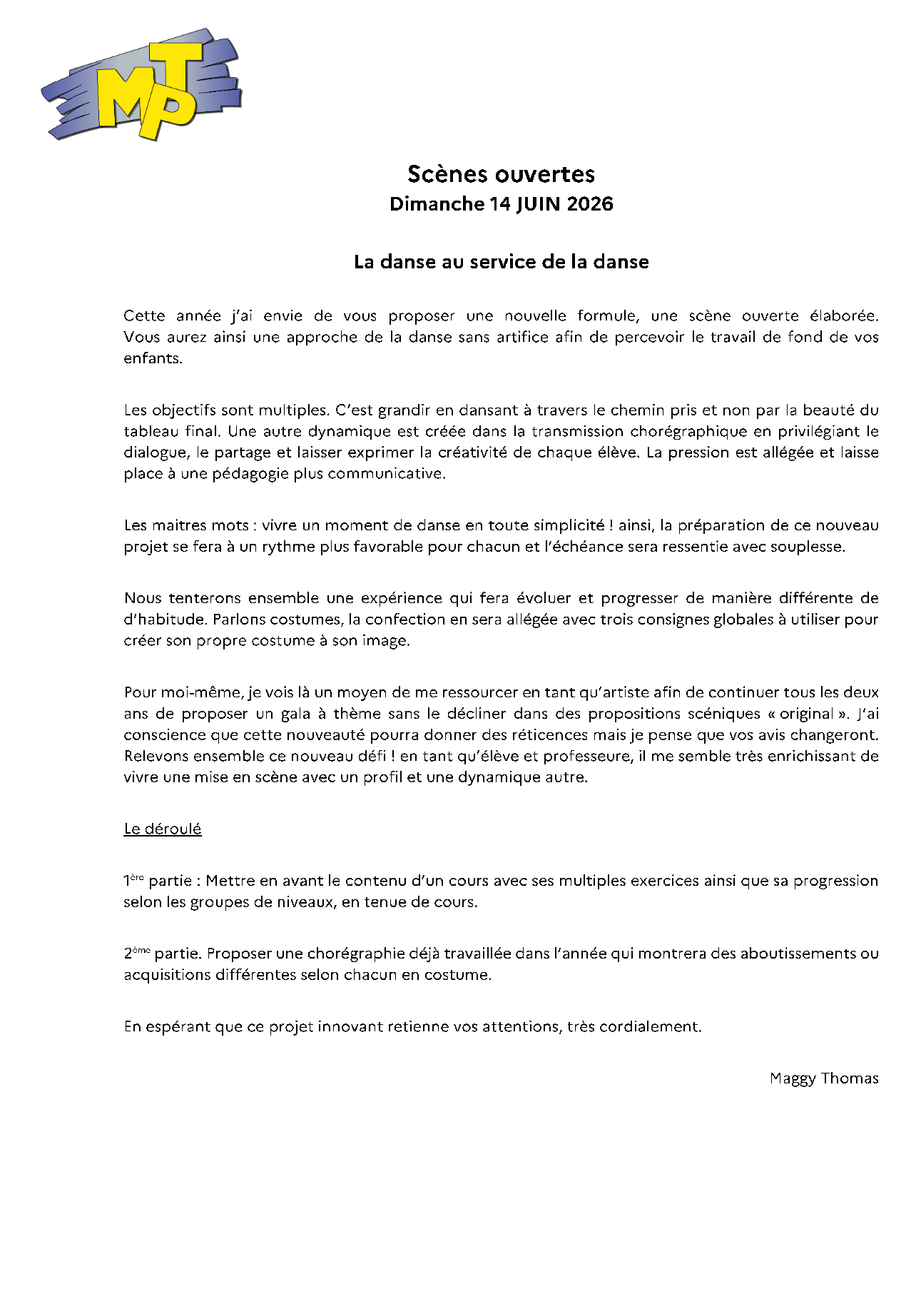 La danse au service de la danse