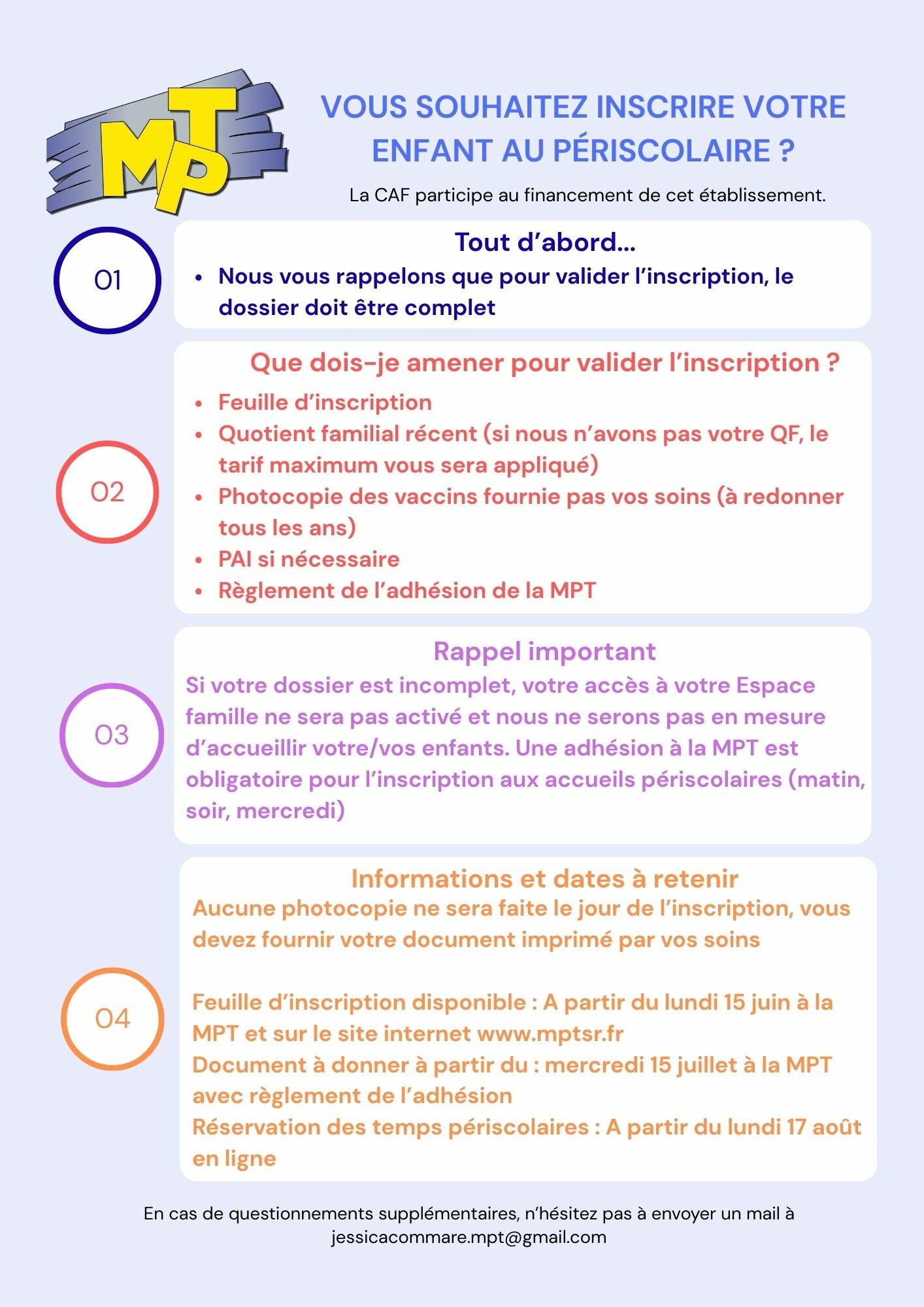 Inscription périscolaire 2026-2027 (Modalités et dates à retenir)