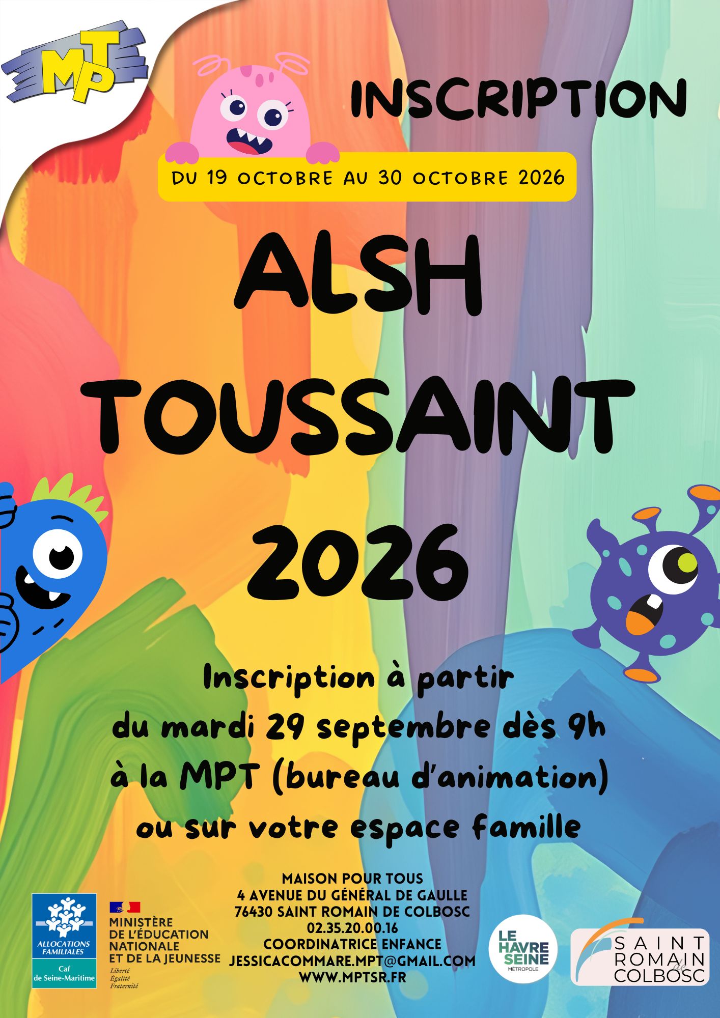 Accueil de loisirs 3/12 Toussaint 2026
